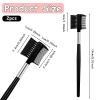 2Pcs Eyebrow Brush Comb and Eyelash Comb Separator, Eyebrow Makeup Brush Wands Eyebrow Lash Separator Tool for Eliminating Mascara Clumps, Grooming Shaping Brow, Separating Lashes, Eyelashes Extension view 2