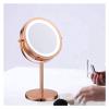OrBheS Rose Gold LED Makeup Mirror, Double Sided with 360 Swivel Design 1X & X5 Magnification 180 Degree Adjustable Stand view 4