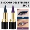 evpct 2Pcs Dark Blue Purple Gel Eyeliner Pencils Eye Black Face Paint Stick Lipstick Halloween Makeup Set Waterproof Smudge Proof Eyeliner Pen Crayon Smokey Eye delineador de ojos contra el agua view 2