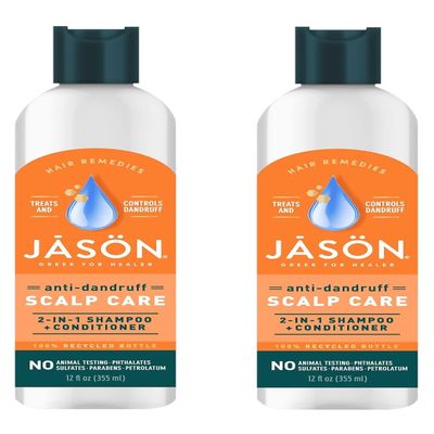 JASON Dandruff Relief Treatment 2-in-1 Shampoo & Conditioner, 12 Fl Oz (Pack of 2)