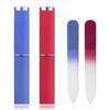 2-Pack Mini Glass Nail File with Case 2mm Thickness Small Crystal Files for Nature Nail Gentle Double-Sided Etched Fingernail Files for Travel Fine Grit Czech Glass Gifts Package Stocking Stuffers view 1