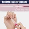2-Pack Mini Glass Nail File with Case 2mm Thickness Small Crystal Files for Nature Nail Gentle Double-Sided Etched Fingernail Files for Travel Fine Grit Czech Glass Gifts Package Stocking Stuffers view 3