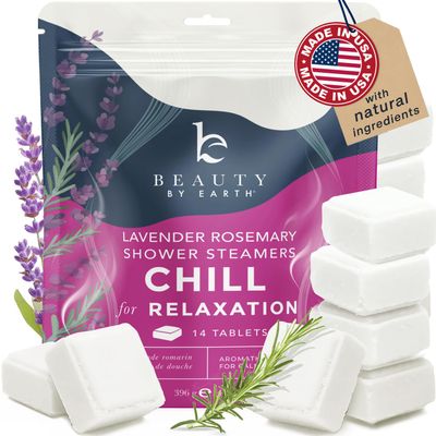 Shower Steamers Aromatherapy - USA Made with Natural Ingredients & Lavender Oil, Christmas Stocking Stuffers for Women, Wife & Mom, Large Stress Relief Shower Bombs, White Elephant Relaxing Spa Gifts