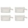 Bulk Canvas Zipper Pouches - 50 Pack Canvas Material Wholesale Zipper Pouches for Pencils, Makeup, Coin, Cellphone and Other Accessories - Double Stitched Seams for Premium Quality (50 Pack, White) view 1