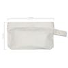 Bulk Canvas Zipper Pouches - 50 Pack Canvas Material Wholesale Zipper Pouches for Pencils, Makeup, Coin, Cellphone and Other Accessories - Double Stitched Seams for Premium Quality (50 Pack, White) view 2