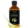 GreenIVe 100% Pure Castor Oil  Cold-Pressed, Hexane-Free  Hair, Eyebrows, Eyelashes, Skin Moisturizer, Castor Pack Wrap Oil GLASS Bottle (8 Fl Oz) view 1