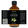 GreenIVe 100% Pure Castor Oil  Cold-Pressed, Hexane-Free  Hair, Eyebrows, Eyelashes, Skin Moisturizer, Castor Pack Wrap Oil GLASS Bottle (8 Fl Oz) view 3