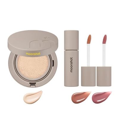 Moonshot KOREA Foundation Lip Stain Set (15N+01 Uni Beige+02 Wormhole Mystery)