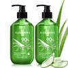 Aloderma Aloe Vera Gel + Tea Tree Oil, Made with Refreshing Organic Aloe for After Sun Skin Care, Multipurpose Use for Hair and Scalp, and Face or as a Shaving Gel or Aftershave - 10.6Oz x 2btls view 1