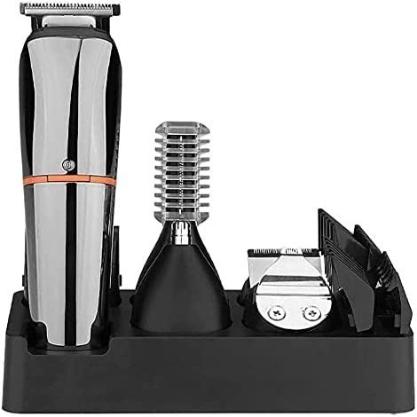 CAFFIA Electric Beard Trimmer, 6 in 1 Whole Body Washable Design Professional Grooming Kit, Low Noise LED Display and USB Rechargeable Trimmer