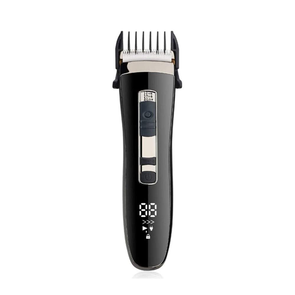 CAFFIA Professional Hair Clippers Cordless Hair Trimmer Low Noise Hair Cutting Kit Trimmer Waterproof Body Hair Removal Machine with LED Display, Men Head Clipper, Black