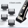 CAFFIA Professional Hair Clippers Cordless Hair Trimmer Low Noise Hair Cutting Kit Trimmer Waterproof Body Hair Removal Machine with LED Display, Men Head Clipper, Black view 4