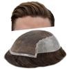 Toupee For Men Hair Piece Soft Swiss Lace Real Human Hair System Replacement Bleached Knot Mens Toupee Hair System Men Hairpiece Natural Hairline8x10Medium light density3ash# view 1
