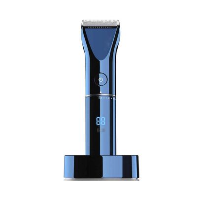 CAFFIA Hair Clippers for Men, Clippers for Hair Cutting, Rechargeable Cordless Hair Trimmers with Charging Stand, Adjustable Comb Trimmer Hair Clipper, Hair Cutting Kits for Family (Color : Blue)