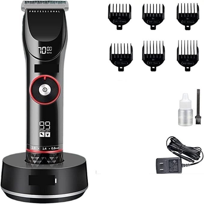 CAFFIA Hair Trimmer Luxury Wireless Charge T Hair Clipper 3500mah 10H Hair Trimmer Stainless Steel Head Professional Barber Cutting for Men Machine Hair Care and Styling