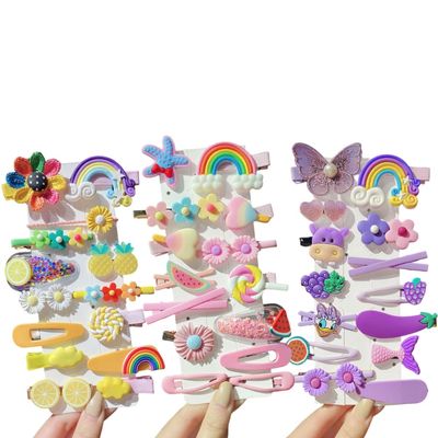 42Pcs Adorable Toddler Hair Clips for Girls Sweetie Rainbow Flower Fruit Satrfish Colorful Duckbill Barrettes Hair Accessories
