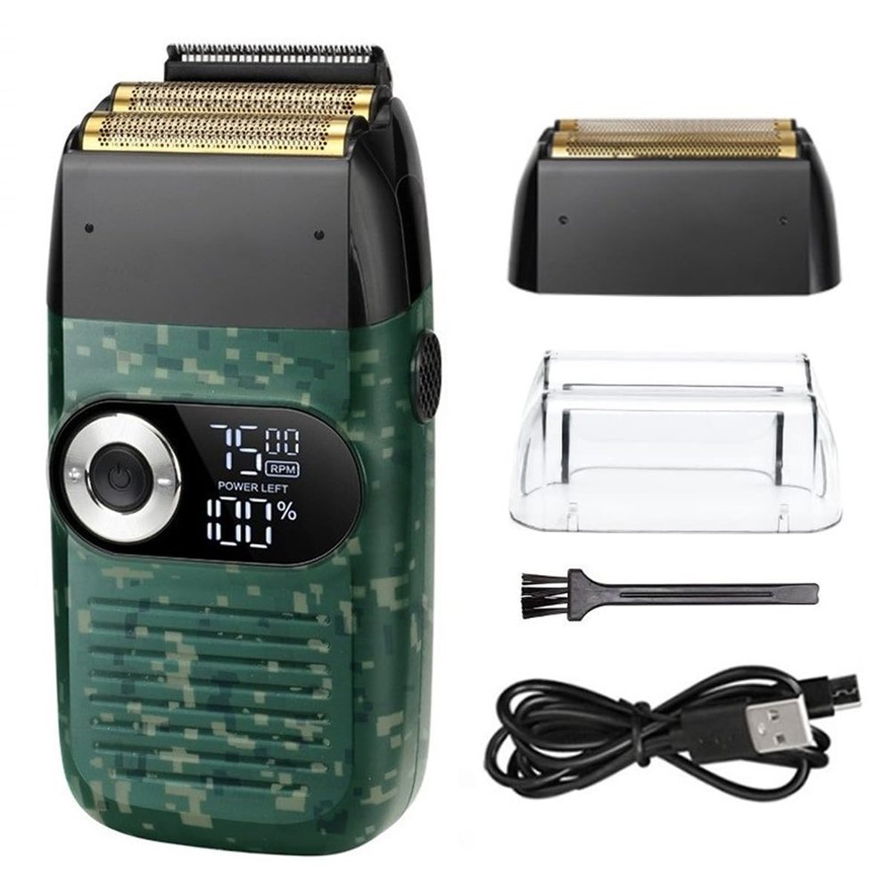 Men's Shaver, Rechargeable Hair Shaver for Men Electric Shaver Beard Electric Razor Bald Head Fades Shaving Machine Finishing Tools (Color : Onecolor)