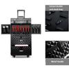 CNCEST Beauty Salon Luggage, Rolling Lockable Hair Stylist Travel Case Hairdressing Trolley Stylist Beauty Salon Cosmetic Luggage Travel Organizer Tool Box with Hair Dryer Holder view 4