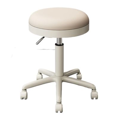ZSCAL Rotating Stool Swivel Stool with Wheels Height Adjustable 360 Rotatable Workshop Cosmetic Stool for Beauty,Hair,Massage Salon, Lab (Color : Beige)