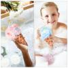 3Pcs Bath Loofah Sponge Ball Ice-Cream Shaped for Women Men Body Cleaning Scrubber Shower Accessory view 4