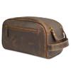 LEATHER VILLAGE Premium Leather Toiletry Travel Pouch With Waterproof Lining - Brown | King-Size Handcrafted Vintage Dopp Kit Bag, Shaving & Bathroom Organizer, Gift for Men & Women view 1