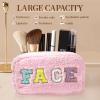 oyhqes 2Pcs Preppy Makeup Organizer Bag Set (hair,face) view 4