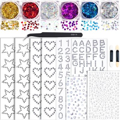 Face Glitter Body Glitter Gel with Self Adhesive Stickers