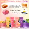 2Pcs Lip Glowy Balm & Lip Sleeping Mask,Hydrating Repair Sleeping Lip Mask,Glossy Tinted Lip Balm,Smooth Cracked Chapped Lip,Lip Care Therapy Treatment,Christmas Makeup Gift for Women-Grapefruit view 2