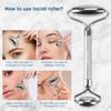 Bealihelp Face Roller and Gua Sha, Stainless Steel Facial Roller and Guasha Tool for Face, Skin Care Roller for Wrinkles and Lifting, Improve Puffiness, Metal Face Massager for Eyes, Neck Tighten view 4