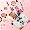 18th Birthday Gift Ideas for Girls Makeup Bag Hello 18 Year Old Birthday Cosmetic Bag Makeup Pouch with Zipper Decorations for Sister Hello 18th Anniversary Christmas Birthday Party Favor Gifts view 2