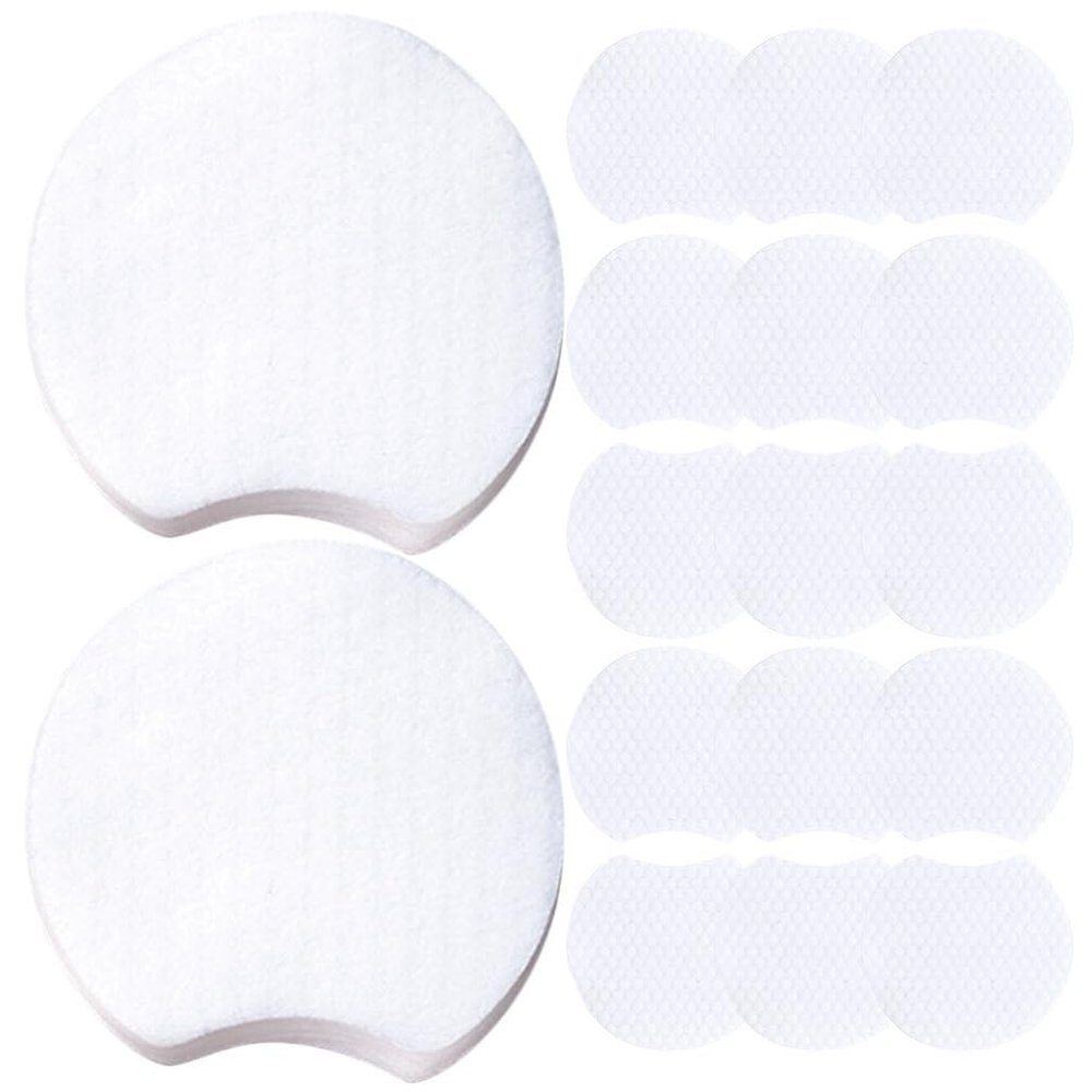 POPETPOP 1200pcs Makeup Remover Pads Half-Moon Non-Woven Cloths for Wet Dry Use for Travel Daily Cleansing Gentle Skin for Face Eye Makeup Removal