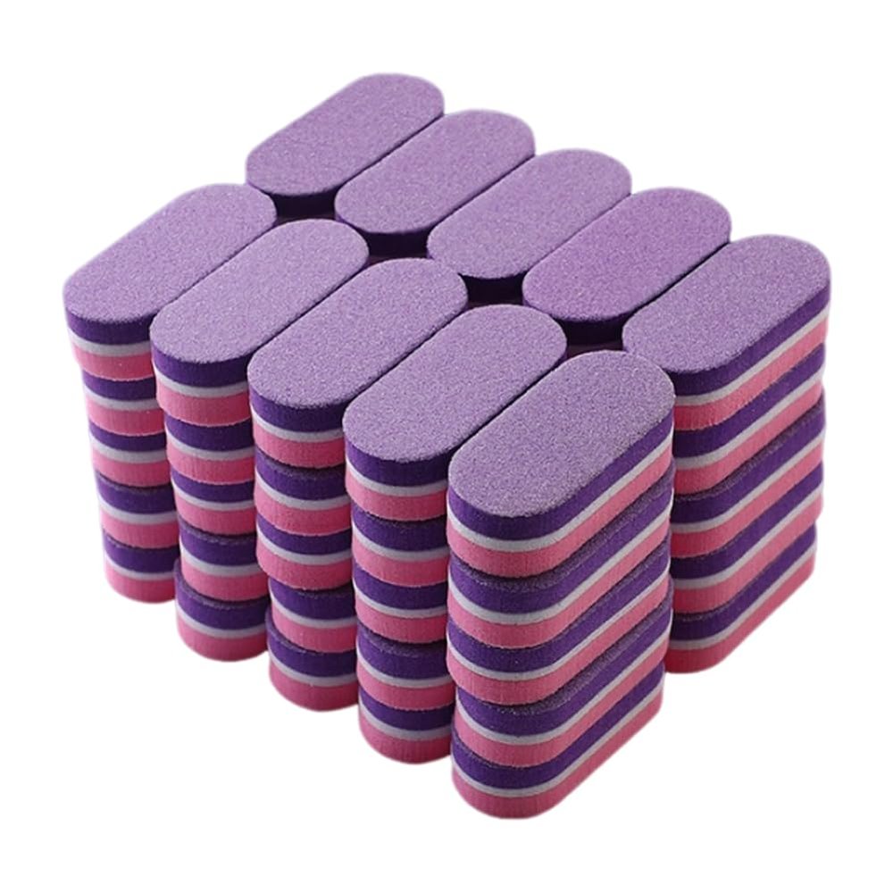40 PCS Mini Nail Buffers Blocks Nail Files and Buffers Pink Purple Small Buffing Blocks Nail Buff Professional Buffer Block Nail File for Acrylic