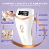 AMZGIRL Laser Hair Removal for Women and Men, IPL Hair Removal 999,999 Flashes Permanent Hair Removal Device for Facial Facial Legs Arms Bikini Line Whole Body Use at-Home view 2