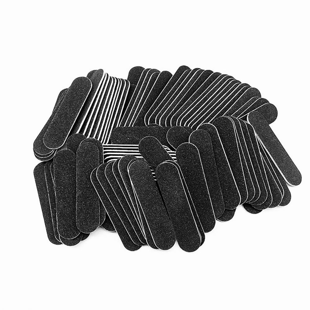 100 PCS Finger Nail File Black Nail Files and Buffers Double Sided Nail Files Emery Board Fine Grit Fingernail File Travel Kit Finger Nail Filer