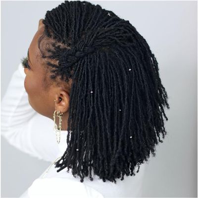 0.4cm Dreadlock Extension 10Inch 60 Strands 100% Real Human Hair Loc Extensions for Man/Women Handmade Permanent Human Hair Loc Extensions
