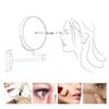 Bathroom Makeup Mirror Wall Hanging Folding Double-Sided Beauty Dressing Stretching with 1X/3X Magnification Two-Sided 360Swivel Design Extendable Bathroom Mirror Silver view 4