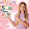12th Birthday Gift Ideas for Girls Makeup Bag, Sweet 12 Year Old Birthday Cosmetic Bag Makeup Pouch with Zipper Decorations for Daughter Sister 12th Anniversary Christmas Birthday Party Favor Gifts view 4