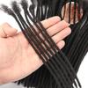 0.4cm Dreadlock Extension 4inch 60 Strands 100% Real Human Hair Dreadlock Extensions for Man/Women Full Head Handmade Permanent loc Extensions view 3