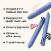 Alleyoop Pen Pal 4-in-1 Makeup Pen  Comes with Eyeliner, Lip Liner, Highlighter Makeup & Eyebrow Pencils for Women  Portable, Touch-Up On the Go  Cruelty-Free, Vegan (In A Rouge (Light) view 2