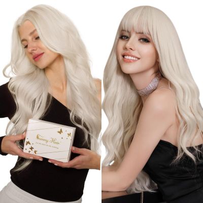 100g Sunny & Ve Sunny Tape in Hair Extensions Human Hair Blonde Tape in Human Hair Extensions Platinum Blonde Real Hair Extensions Tape in Human Hair 18inch