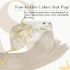100g Sunny & Ve Sunny Tape in Hair Extensions Human Hair Blonde Tape in Human Hair Extensions Platinum Blonde Real Hair Extensions Tape in Human Hair 18inch view 2