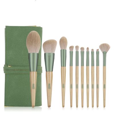 10PCS Makeup Brushes Set Foundation Powder Blush Eyeshadow Concealer Eyebrow Eye Fan Make Up Brush Cosmetics Beauty Tools