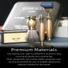 FREED 4-piece Luxury 5-Blade Razor set,Bronze Series Customized gift, Aluminum Alloy Material include 5 Blades,razor stand,razor brush,It's the best gift for men (Gold) view 3