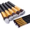 10 Pcs Makeup Brushes Set Cosmetics Foundation Blending Blush Tool Powder Eyeshadow Cosmetic (Color : F) view 3