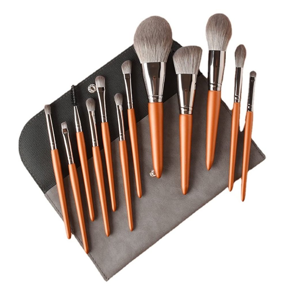 12 Makeup Brush Set, a Full Set of Professional Soft Hair Loose Powder Blush Brush Makeup Tools (Color : A)