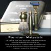 FREED 4-piece Luxury 5-Blade Razor set,Bronze Series Customized gift, Aluminum Alloy Material include 5 Blades,razor stand,razor brush,It's the best gift for men (Green) view 3