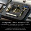 FREED 4-piece Luxury 5-Blade Razor set,Bronze Series Customized gift, Aluminum Alloy Material include 5 Blades,razor stand,razor brush,It's the best gift for men (Green) view 4