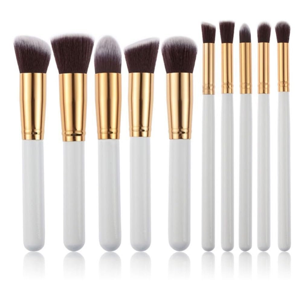10 Pcs Makeup Brushes Set Cosmetics Foundation Blending Blush Tool Powder Eyeshadow Cosmetic (Color : C)