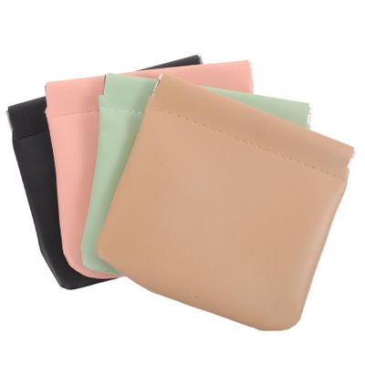 balacoo 4pcs Makeup Pouch Portable Pu Cosmetic Bags for Lipstick for Travel Business and Everyday Use Colors Smoky