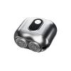 BULIBIU Mini Electric Shaver, Portable Rotating Razor ABS Electroplated Body and Magnetic Shaver Head, Wet and Dry Razor, IPX6 Waterproof, Ideal Gift for Men, 65*62*32.5mm, Silver view 1